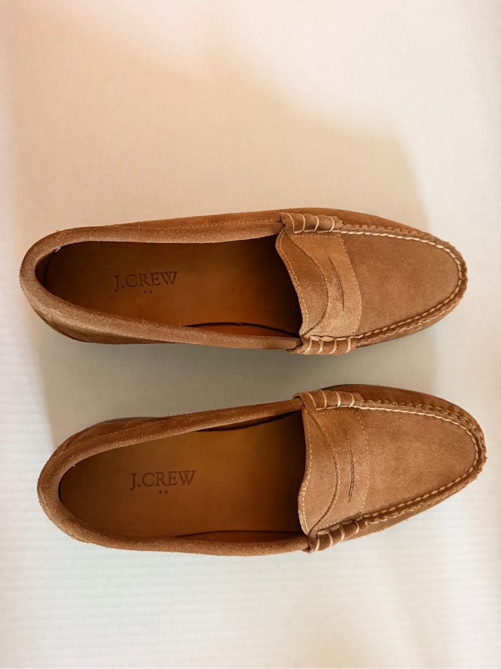 J. Crew Men’s Suede Penny Loafers in Tan size 9 - Picture 4 of 4